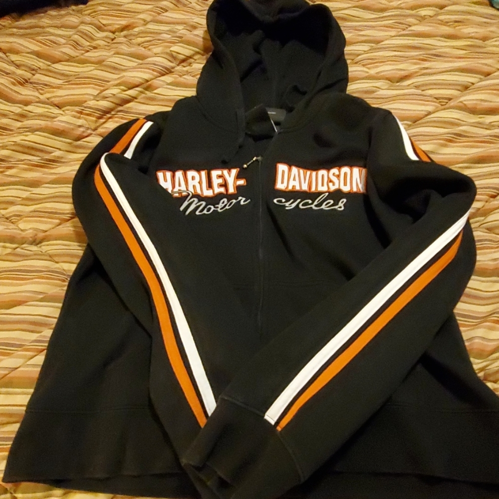 Full zip Harley Davidson hoodie